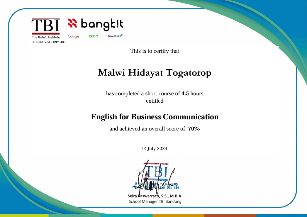 English Certification